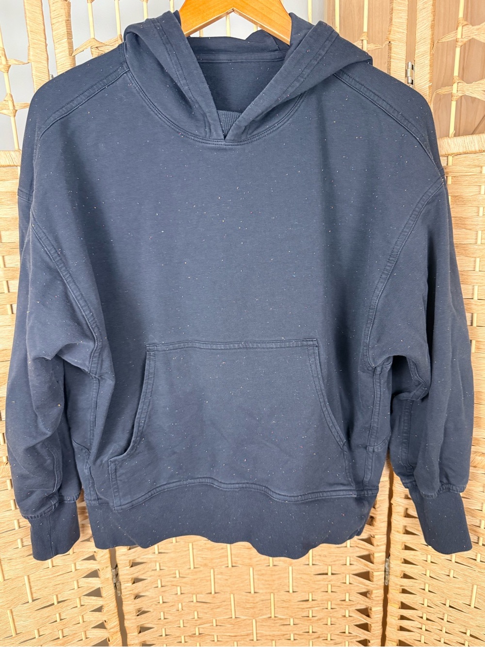 Lululemon LA Back in Action Hoodie Black Confetti Relaxed Fit